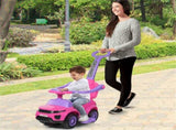 3-in-1 Kids Ride On Push Car for 12-36 Months Removable Handle Anti-Roll Board Horn Music Pink 13233134