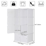 8 Cube Organizer Stackable Plastic Cube Storage Shelves Design Multifunctional Modular Closet 74329266
