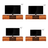 Walnut TV Stand for 70 Inch TV Stands, Media Console Entertainment Center Television Table, 2 W33128757