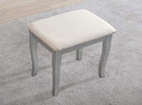 Sanlo Wooden Vanity Make Up Table and Stool Set, Silver T2574P162838