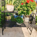 Metal Garden with Bench Turned into Flower Stand W58.07*H97.24 Climbing Plants Support Rose 04163726