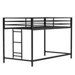 ZUN Adam sturdy junior twin loft bed black for kids, space saving, Loft Bed with easy climbing Ladder B083P168426