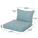 ANTIBES CLUB CHAIR SET, BACK CUSHION AND SEAT CUSHION, TEAL, SET OF 2, N775P270382T