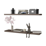 Greer Floating Shelf in Melamine x2,Cognac B128P237169