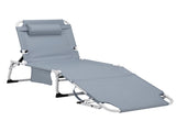 3-in-1 Heavy Duty Tanning Chair with Face Hole Adjustable 5-Position Folding Chaise Lounge Chairs 91743995