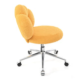 ZUN 360&deg;Swivel Height Adjustable,Swivel Chair,Teddy fabric,home office chair W680P143491