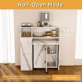 Multifunctional Folding Dining Table with Wall-Mounted Sideboard & Storage for Small 12065176