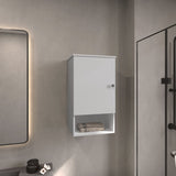 Bathbi 28" tall Medicine Cabinet with Two interior Shelves and One open Shelf B200P235833