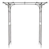 ZUN Flat Roof Wrought Iron Arches Plant Climbing Frame 31343687