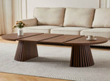 Wooden Round Wooden Coffee Table, Flexible and Extendable, Multi-functional and Space-saving, W3590P491826