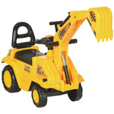 ZUN 2-in-1 Ride On Excavator Pull Cart with Horn 39828968