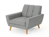 Mid Century Fabric Channel Stitch Club Chair, 62223.00GRY
