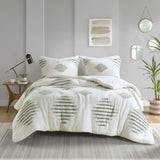 Full/Queen 3 Piece Cotton Blend Chenille Comforter Set B035128814