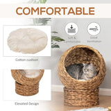 19.75" L x 16.5" W x 23.5" H cat bed with upholstered, cat basket bed cat house 95127626