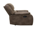 Modern Reclining Chair Brown Polished Microfiber Pillowtop Arms Solid Wood Frame 1pc Living Room B011P188423