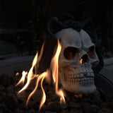 ZUN Fire Pit Demon Skull Gas Log for Ventless & Vent Free, Propane, Gel, Ethanol, Electric, Outdoor W2734P194125