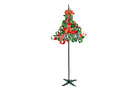 ZUN 6 FT Snow Flocked Pre-lit Artificial Pop Up Christmas Tree with 150 Warm Lights and Red & Green 26844642