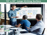360&deg Rotating Double-Sided Magnetic Whiteboard, 182.8891.44cm Writing Surface Mobile Dry Erase 81104180