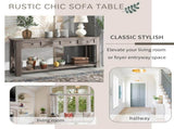 Console Table/Sofa Table with Storage Drawers and Bottom Shelf for Entryway Hallway 56860059