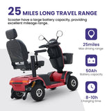 S500-RED Heavy Duty Mobility Scooter W429P151649