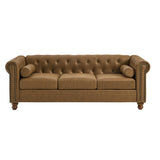 Classic Traditional Living Room Upholstered Sofa with high-tech Surface/ Chesterfield Tufted W1708141949