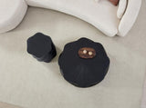 35" Fully Assembled Petal Coffee Table Sculptural Matte Black Fiberglass, Modern Organic Design, W2664P462014
