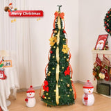 ZUN 4 FT Fully Decorated Pre-lit Christmas Tree, Pop Up Artificial Xmas Tree with 80 Warm Lights Battery 92049446