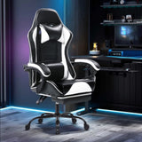 Gaming Chair, Ergonomic Video Game Chair for Adults, Adjustable Height Pu Leather Gamer Chair Office 07925118