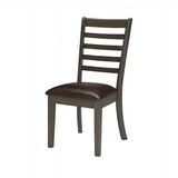 Simple Classic Brown 7pc Set Faux Marble Top Table 6xSide Chairs Leatherette Seats B2741P348913