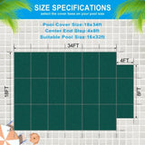 Pool Safety Cover, Fits 16x32ft Rectangular Inground Winter Swimming Pools, with 4x8ft Center End W465P203694