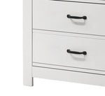 ZUN Modern Bedroom Furniture 1pc White 5-Drawer Chest Black Handles B011P194283