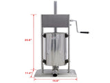 Stainless Steel Commercial Sausage Stuffer,Dual Speed Vertical Sausage Maker 22LB/10L, Meat Filler W46557794