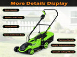 12Amp Corded Push Lawn Mower, 14 Inch Cutting Width Electric WalkBehind Mower with 5Position 94731055