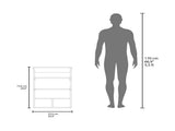 Medicine Cabinet 29" H, with 5 Shelves, 1 Door, and 1 Mirror, Black B097P250881
