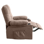 ZUN Vanbow.Recliner Chair Massage Heating sofa with USB and side pocket 2 Cup Holders W1807105153