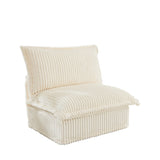 ZUN Koala Armless Sofa - Cream W3041P240122