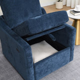 Swivel Arm Chair with Soft Chenille Fabric, Comfy Accent Chair for Living Room. Bedroom .Reading W2671P296993