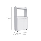 Charlotte 1-Shelf 2-Door Kitchen Pantry White B06280400