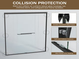 56-60 in. W x 72 in. H Double Sliding Shower Door, Semi-frameless Bathroom Sliding Door with 1/4" T5223P411682