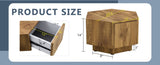 Simple and Practical! MDF material hexagonal coffee table with drawers.Made of high-quality W1151P264015