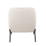 Daniella Contemporary Accent Chair in Black Metal and Cream Fabric by LumiSource B202P223484