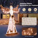 5-foot Christmas angel with 100 warm white lights 93944795
