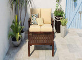 2 Pieces Outdoor Sofa Set 2-person Patio Seating Group Outdoor Conversation Set with Cushions and a N719P246159D