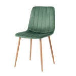 ZUN Indoor green velvet dining chair, modern kitchen dining chair backrest, upholstered side chair W210P184209