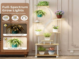 Plant Stand with Grow Lights, 62" Tall Plant Shelf, Lighted Corner Plant Stands for Indoor Growing, 63827880