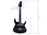 Novice Entry Level 170 Electric Guitar HSH Pickup Bag Strap Paddle Rocker Cable Wrench Tool Black 11683371