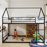 Metal Twin over Twin Bunk Bed/ Heavy-duty Sturdy Metal/ Noise Reduced/ Safety Guardrail/No Box W1935P330797