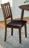 Cozy 3pc Set Round Table And 2x Side Chairs Walnut, Dark Brown Transitional Solid wood B011P162633