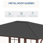 ZUN Gazebo with Galvanized Steel Roof 98874966