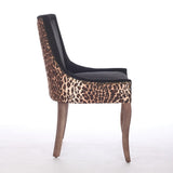 A&A Furniture,Ultra Side Dining Chair, Thickened fabric chairs with neutrally toned solid wood legs, W1143P209903